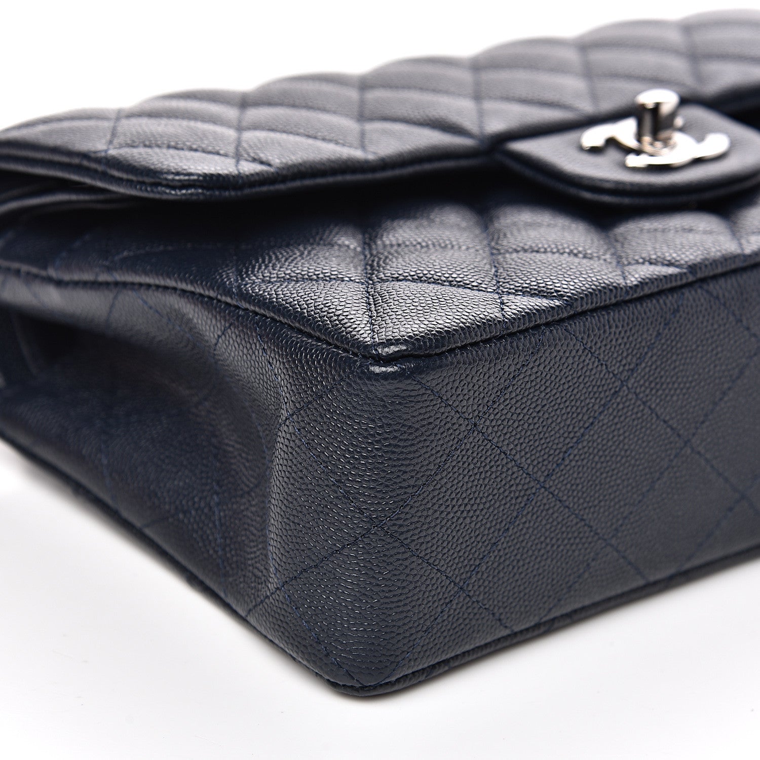 Chanel Caviar Quilted Small Double Flap Navy 7 of 14