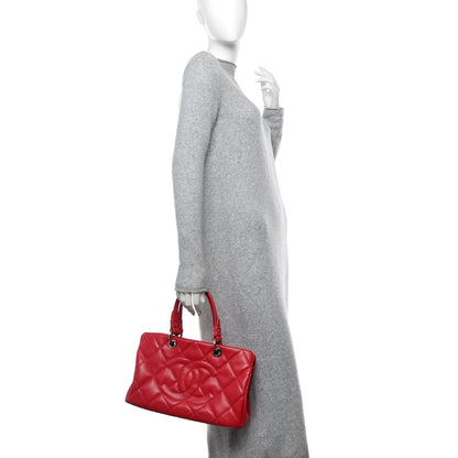 Chanel Soft Caviar Quilted CC Timeless Tote Fuchsia 2 of 14