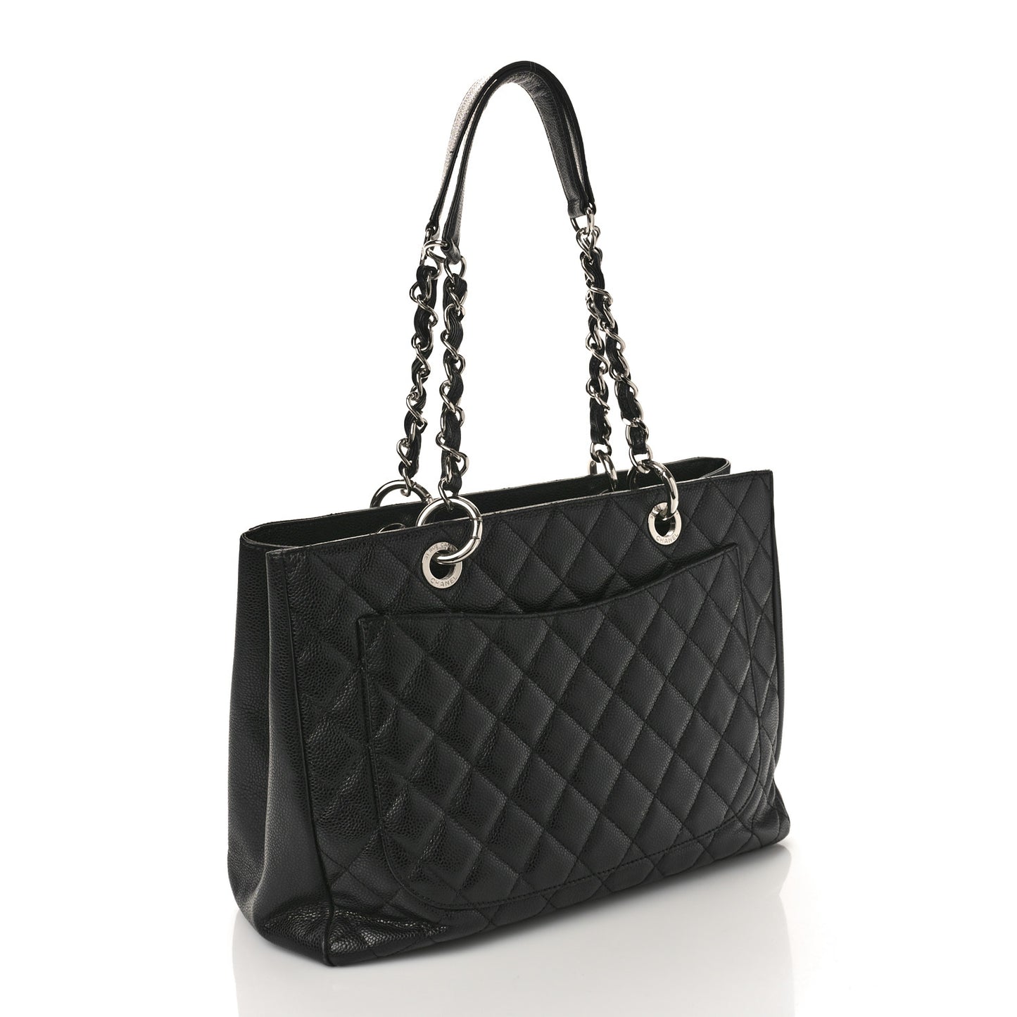 Caviar Quilted Grand Shopping Tote GST Black