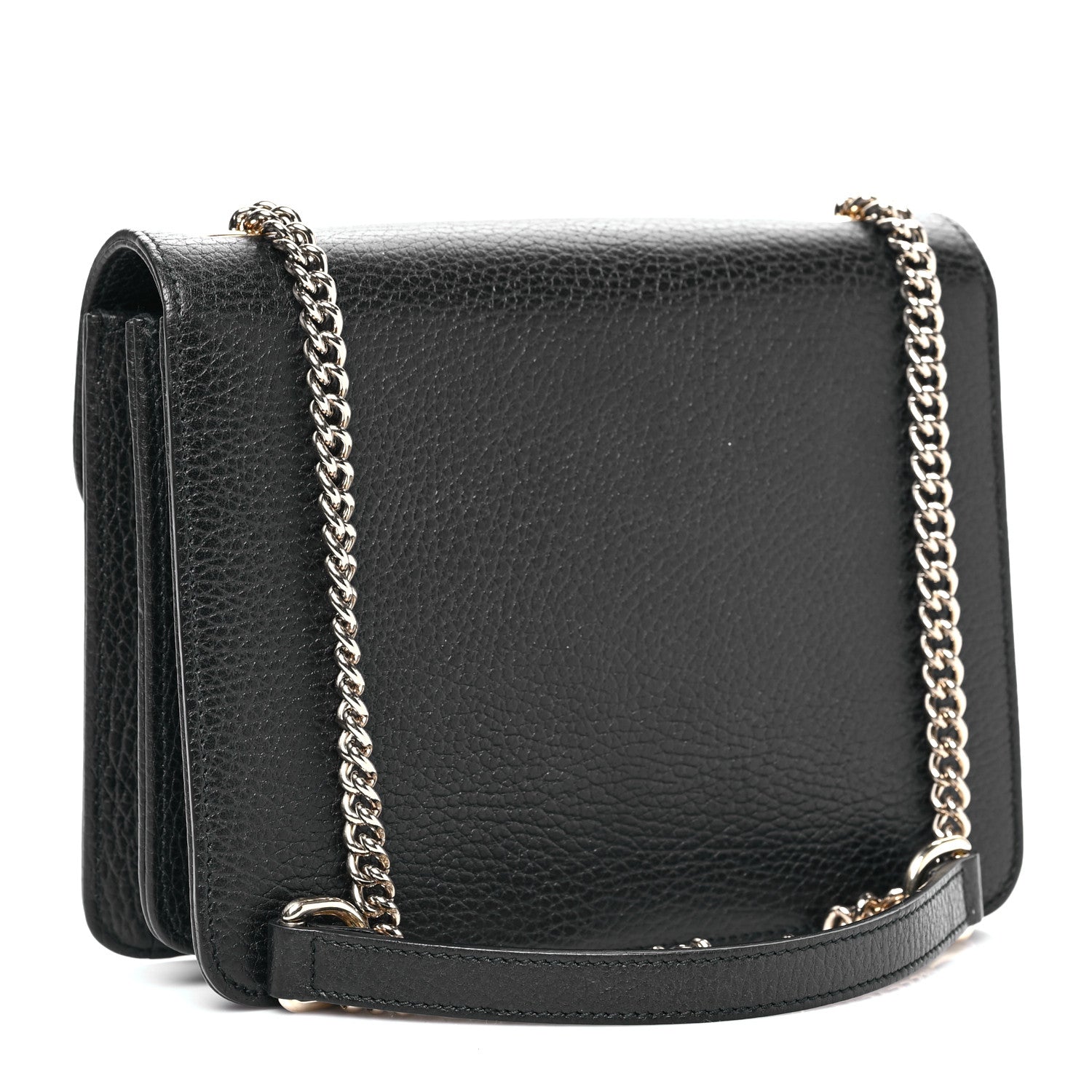 Gucci Dollar Calfskin Small Interlocking G Shoulder Bag Black 3 of 9