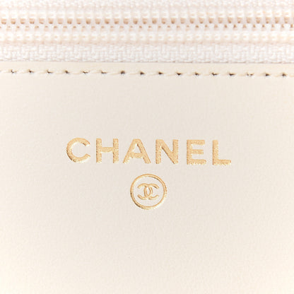 Chanel Caviar Quilted Vintage Mademoiselle Wallet On Chain WOC White 6 of 11