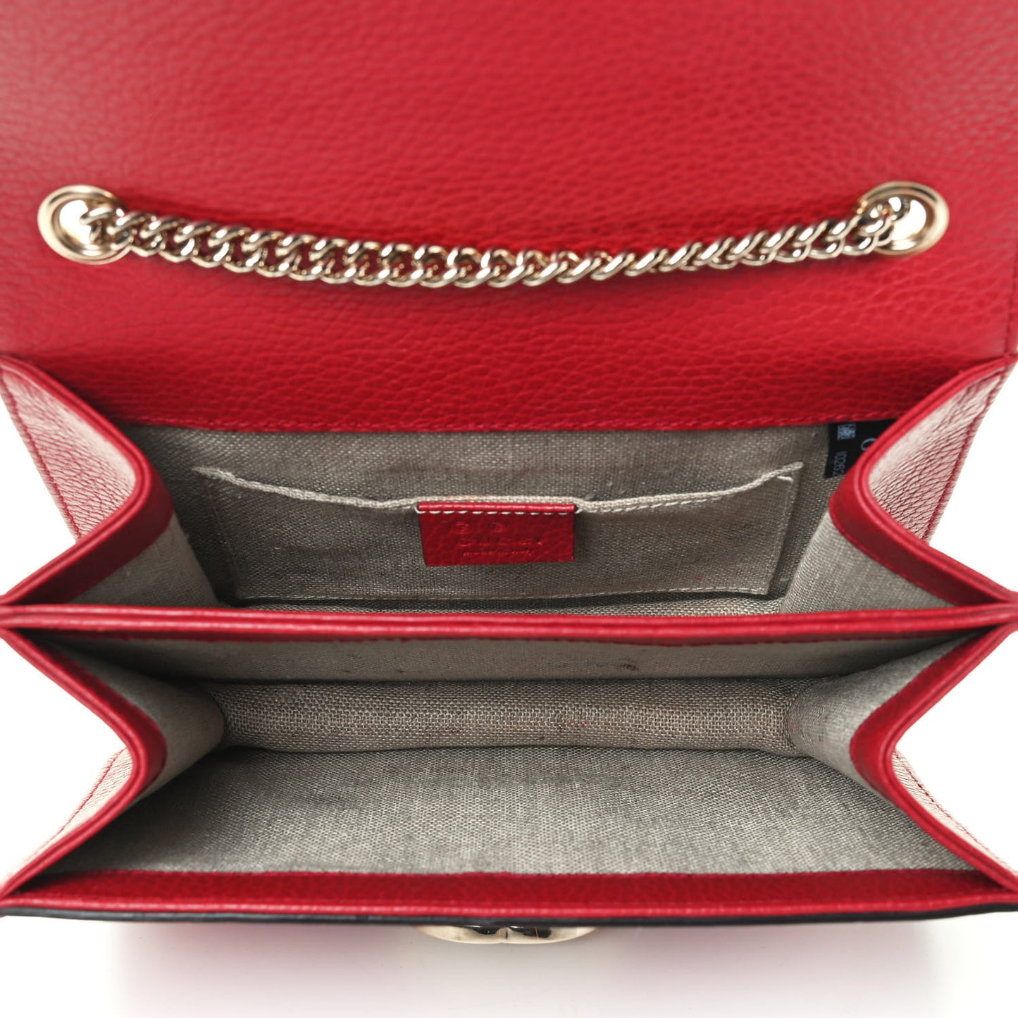 Dollar Calfskin Small Interlocking G Shoulder Bag Red