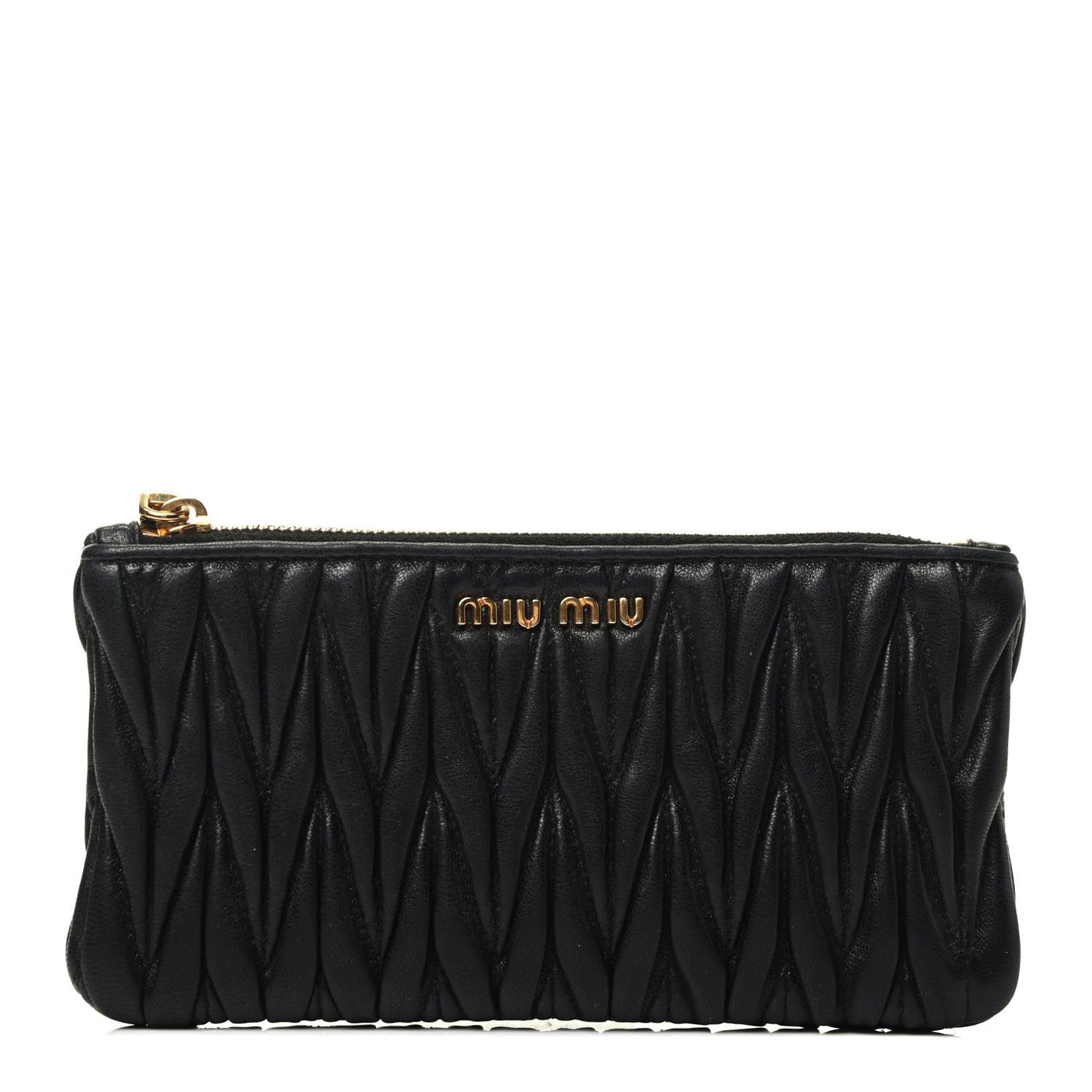 Nappa Matelasse Lux Wristlet Black