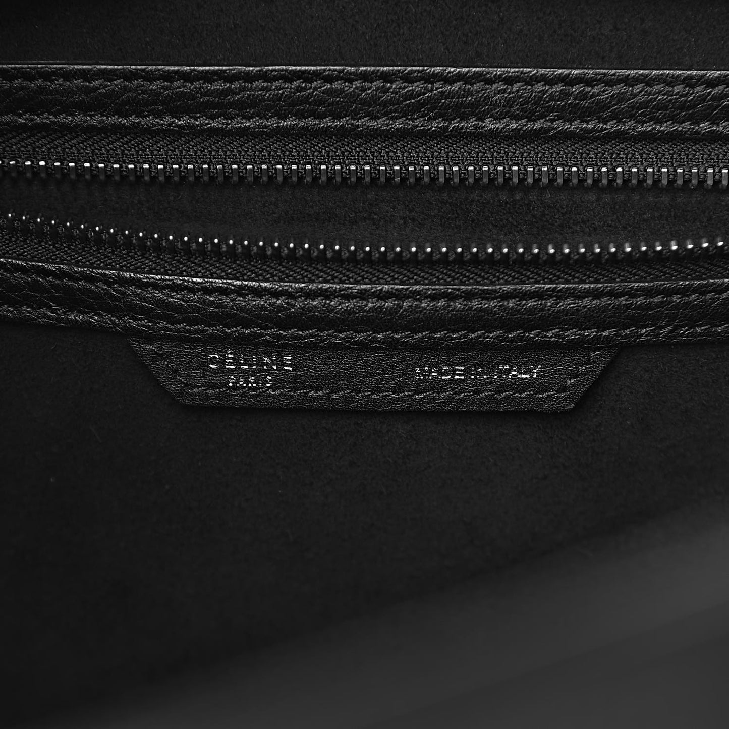 Drummed Calfskin Mini Luggage Black