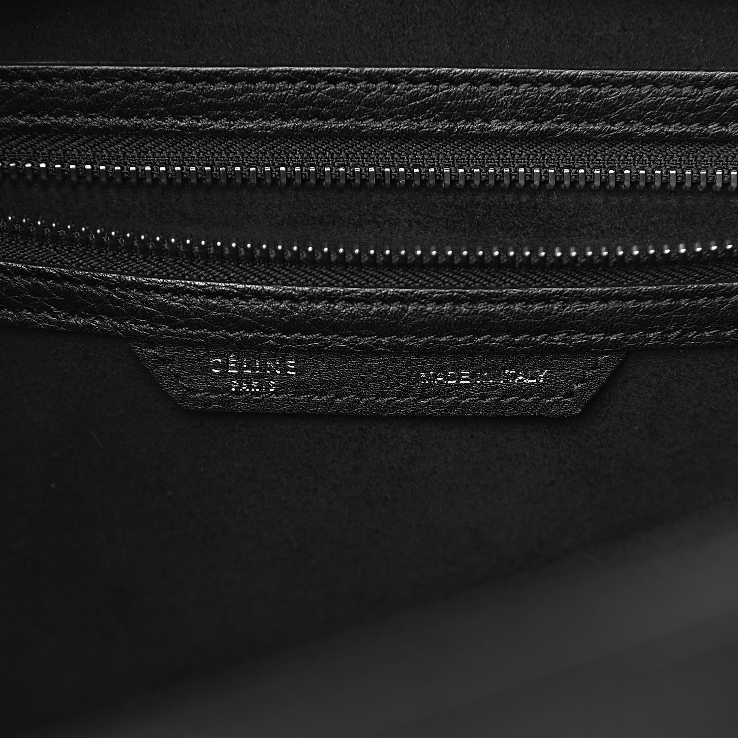 Celine Drummed Calfskin Mini Luggage Black 6 of 11