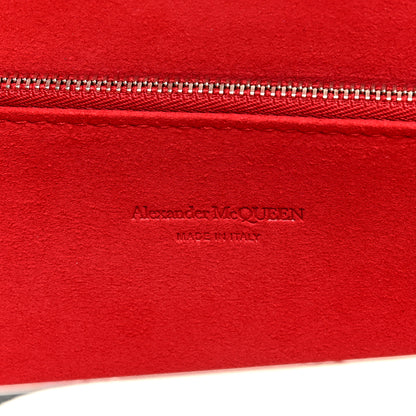 Alexander McQueen Lambskin Pleated Skull Knuckle Clutch Fuschia 6 of 6
