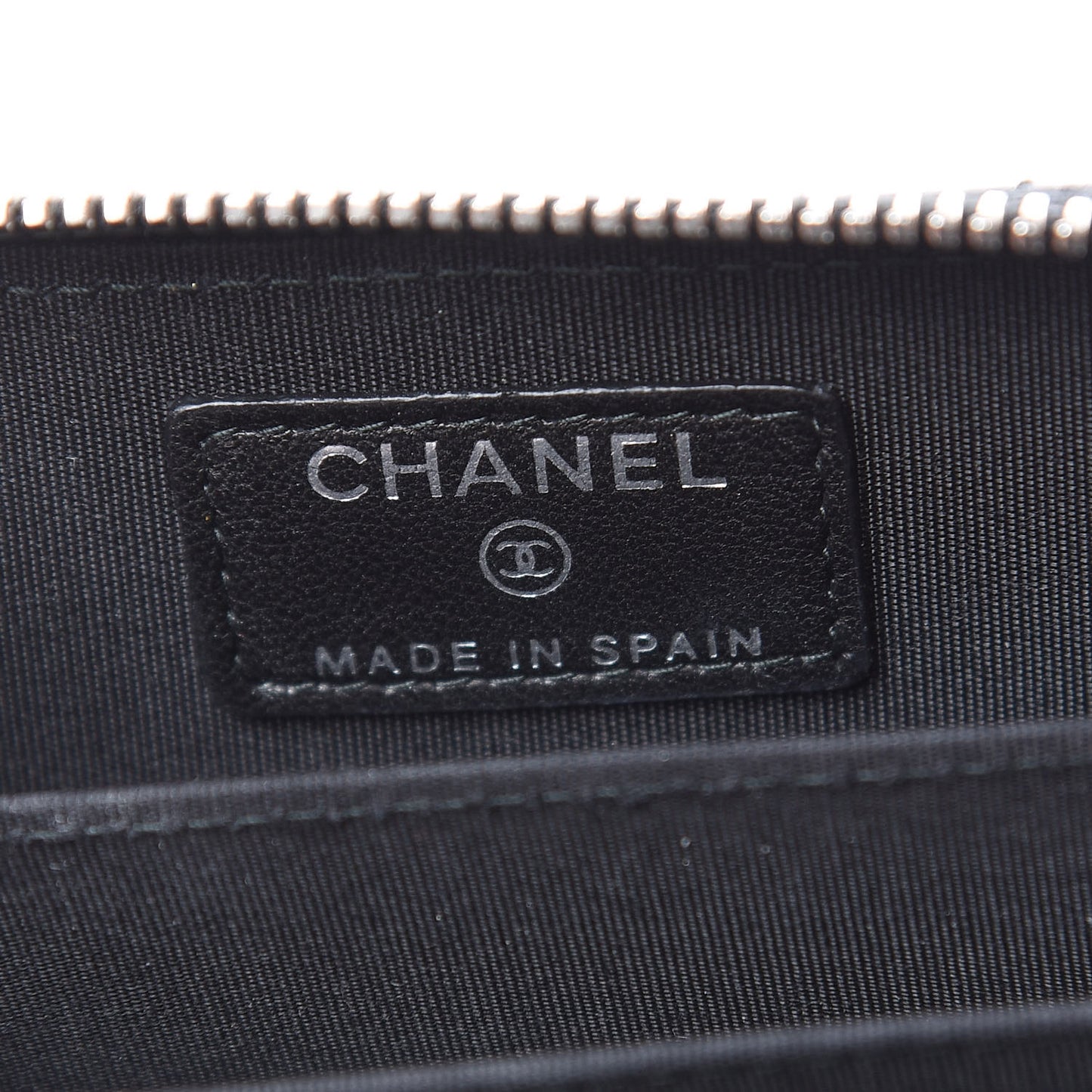 Patent Quilted Coco Boy Zip Coin Purse Black