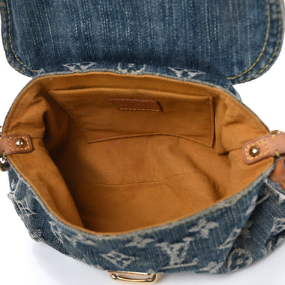 Louis Vuitton Monogram Denim Mini Pleaty Blue 4 of 5