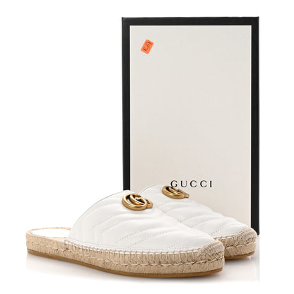 Gucci Nappa Matelasse GG Marmont Espadrille Slippers 40 Great White 10 of 10