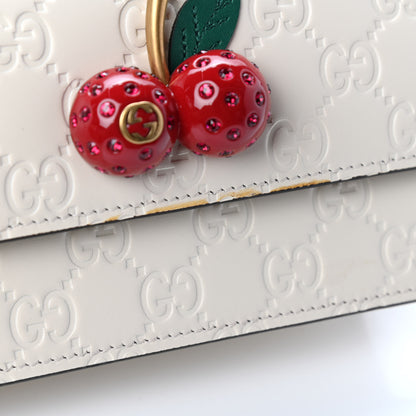 Gucci Guccissima Mini Cherry Chain Bag White 7 of 7
