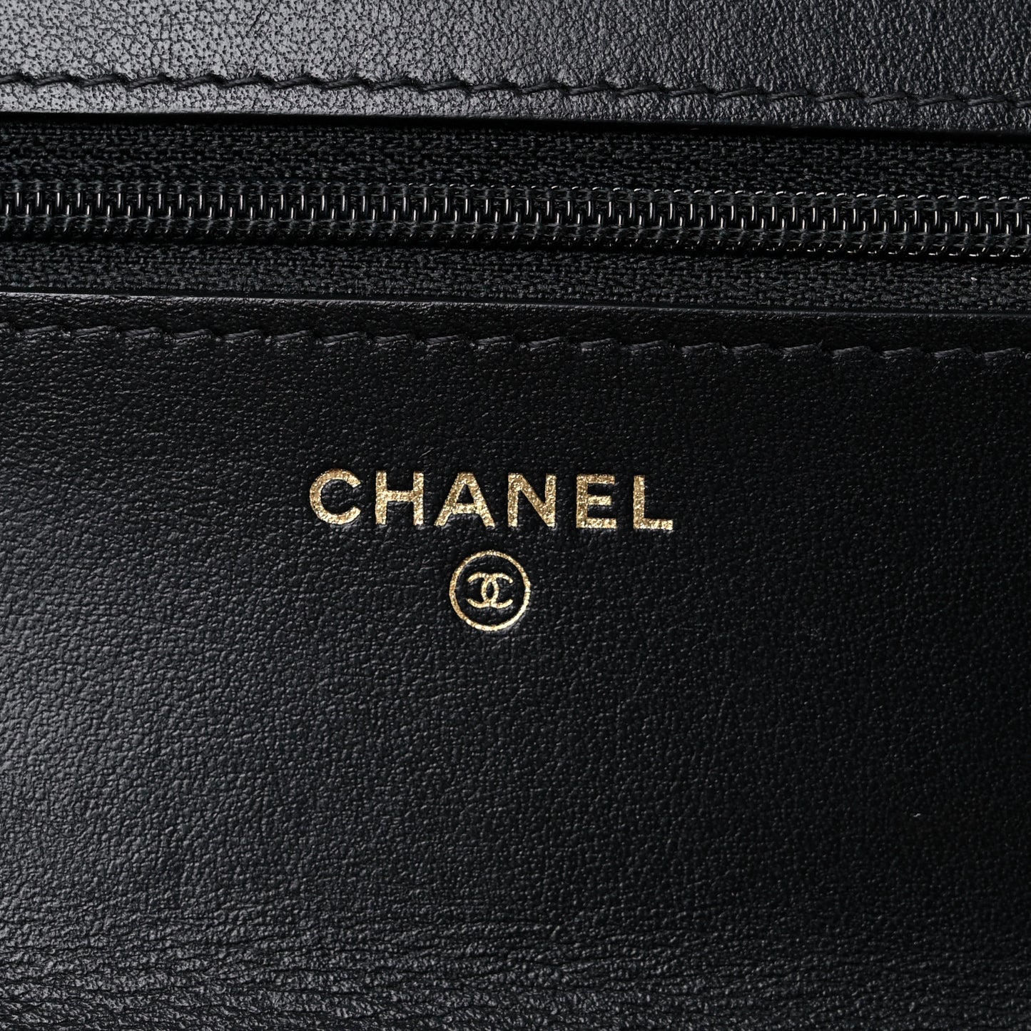 Goatskin Quilted Chanel 19 Wallet On Chain WOC Black