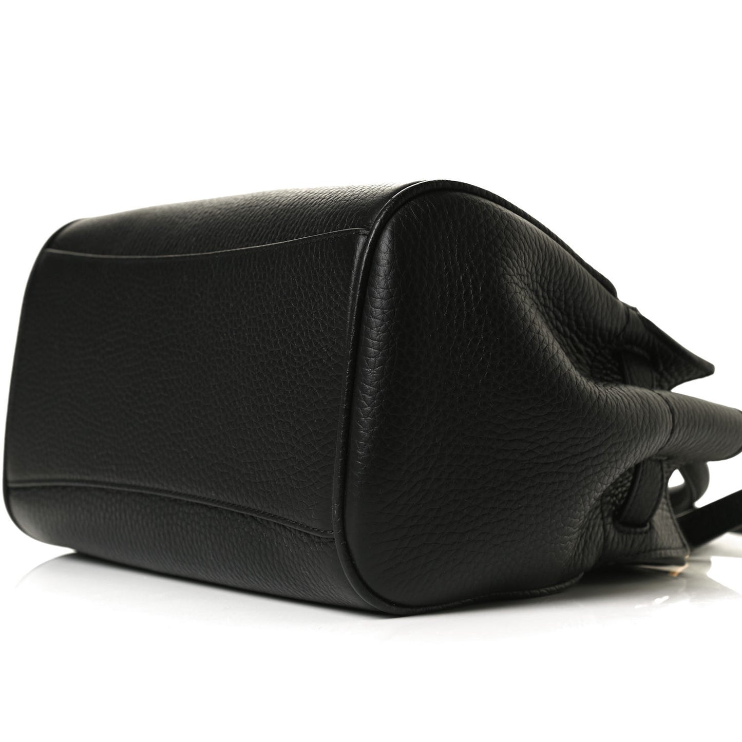Heavy Grain Small Belted Bayswater Tote Black