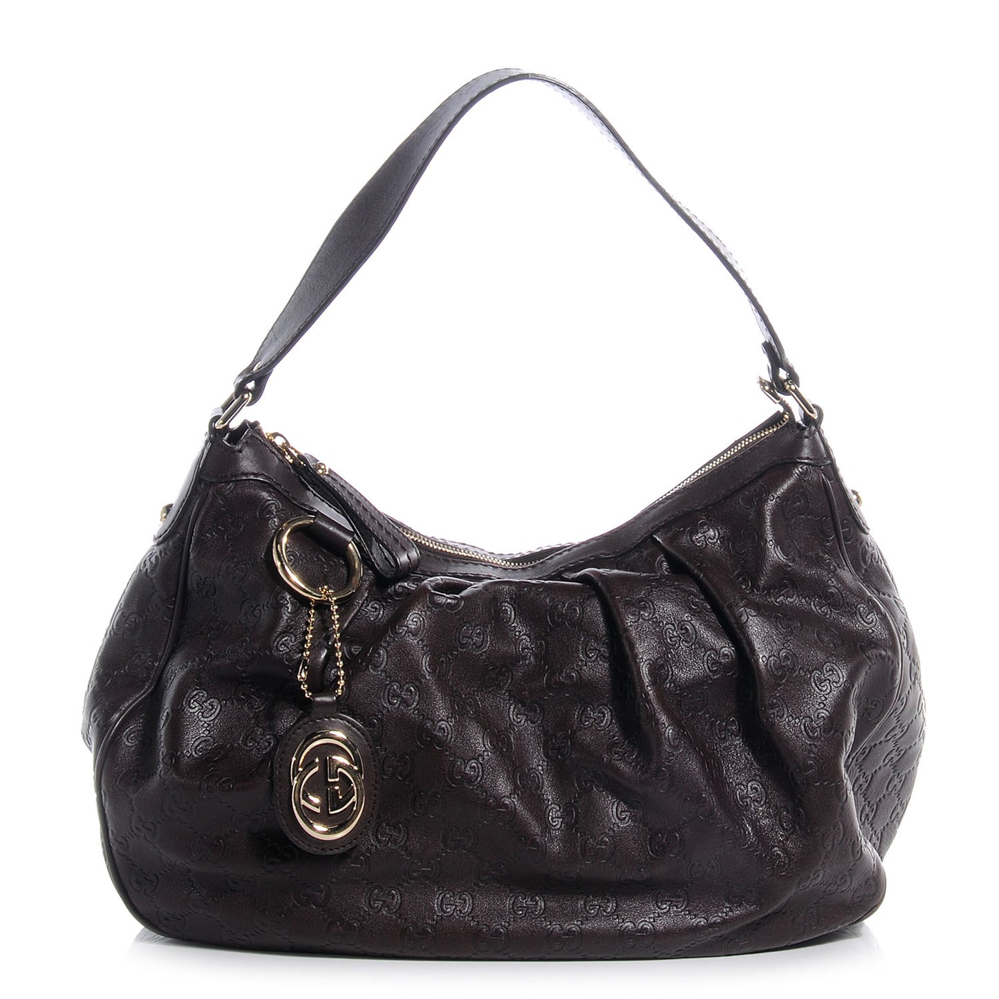 Guccissima Medium Sukey Hobo Dark Brown