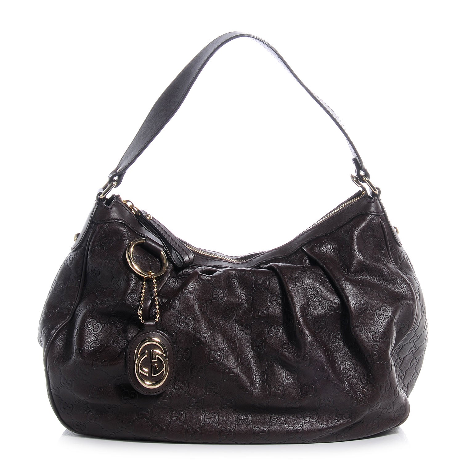 Gucci Guccissima Medium Sukey Hobo Dark Brown 1 of 11