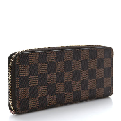 Louis Vuitton Damier Ebene Clemence Wallet Rose Ballerine 3 of 8