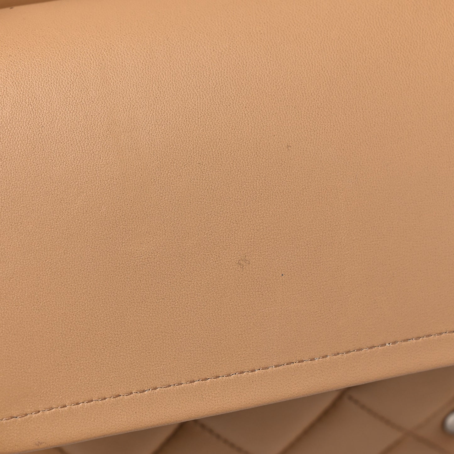 Lambskin Quilted Jumbo Double Flap Beige Clair