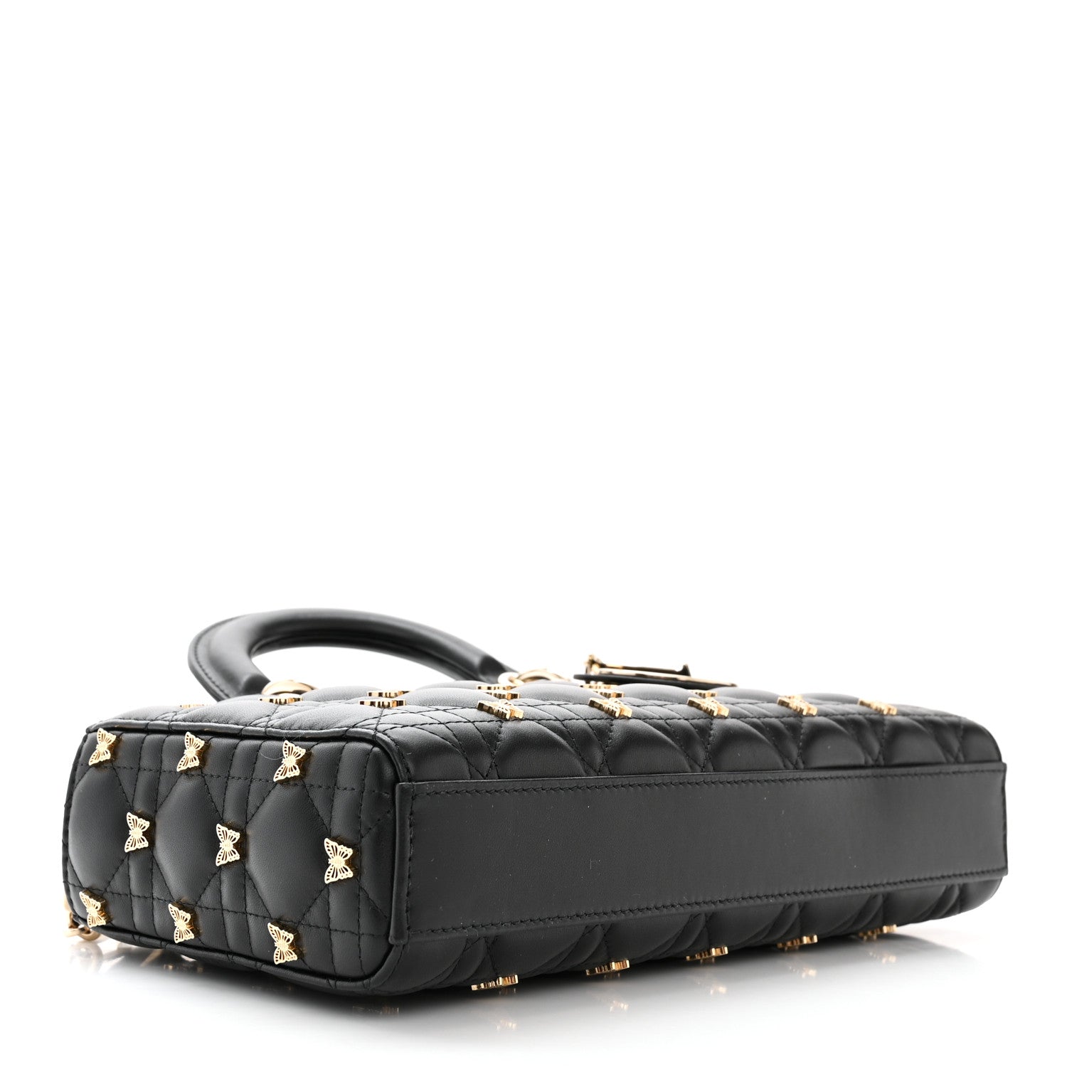 Christian Dior Lambskin Butterfly Cannage Lady D-Joy Black 4 of 9