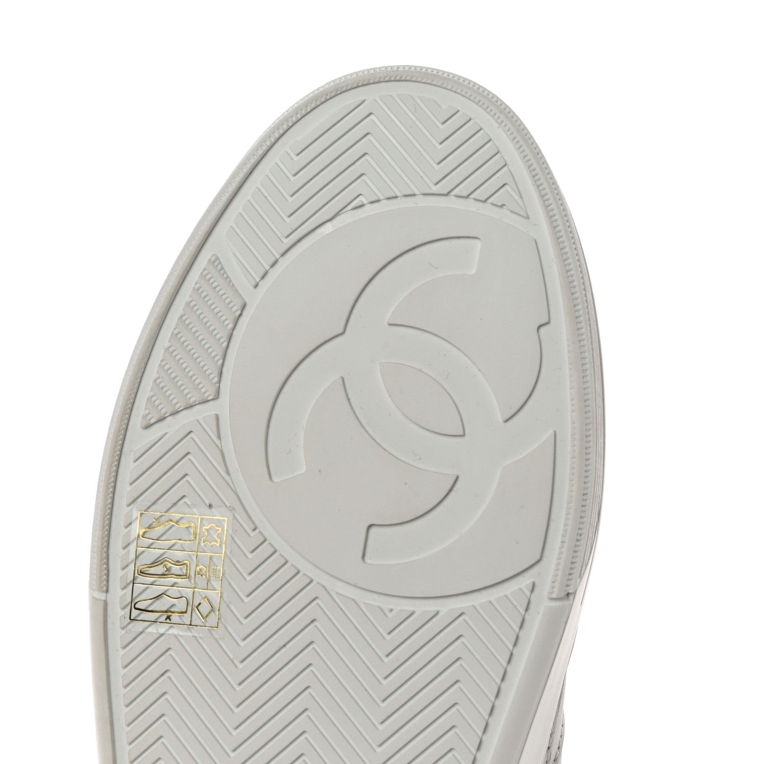 Chanel Calfskin CC Womens Sneakers 38.5 White 10 of 11