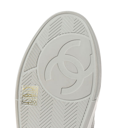 Chanel Calfskin CC Womens Sneakers 38.5 White 10 of 11