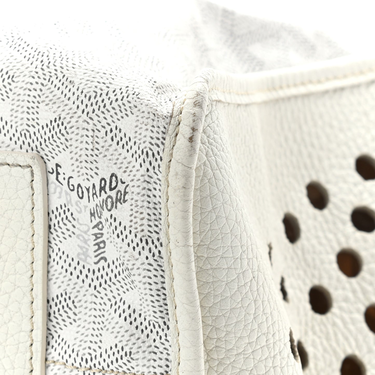 Goyardine Sac Hardy Pet Carrier PM White