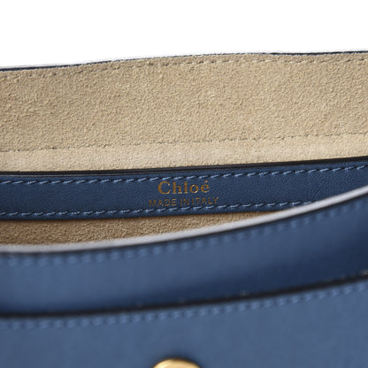 Chloe Calfskin Braided Small Hudson Shoulder Bag Blue 8 of 11