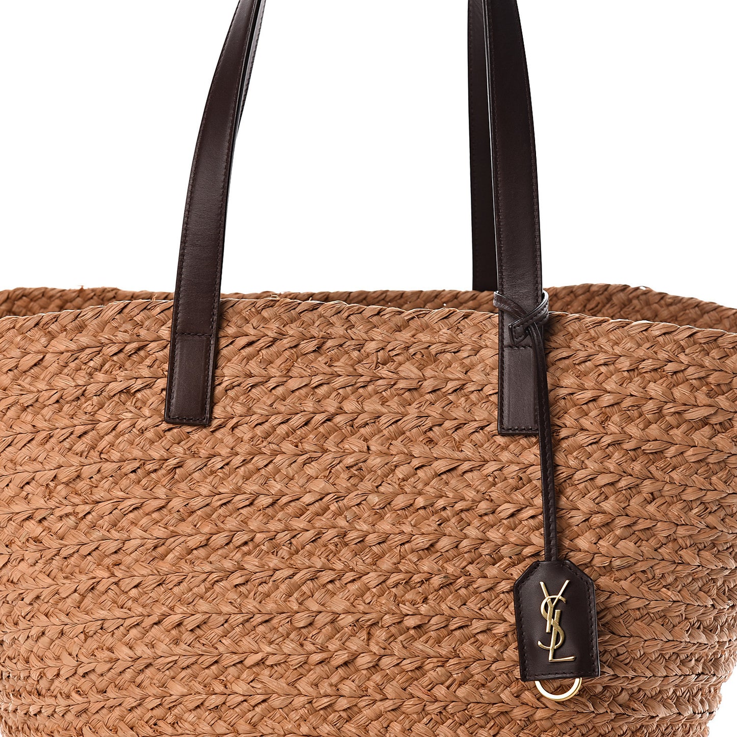 Raffia Calfskin Medium Panier Tote