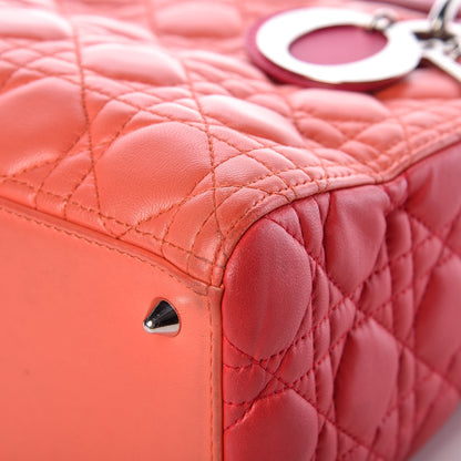 Christian Dior Lambskin Cannage Medium Tri-Color Lady Dior Pink 11 of 13