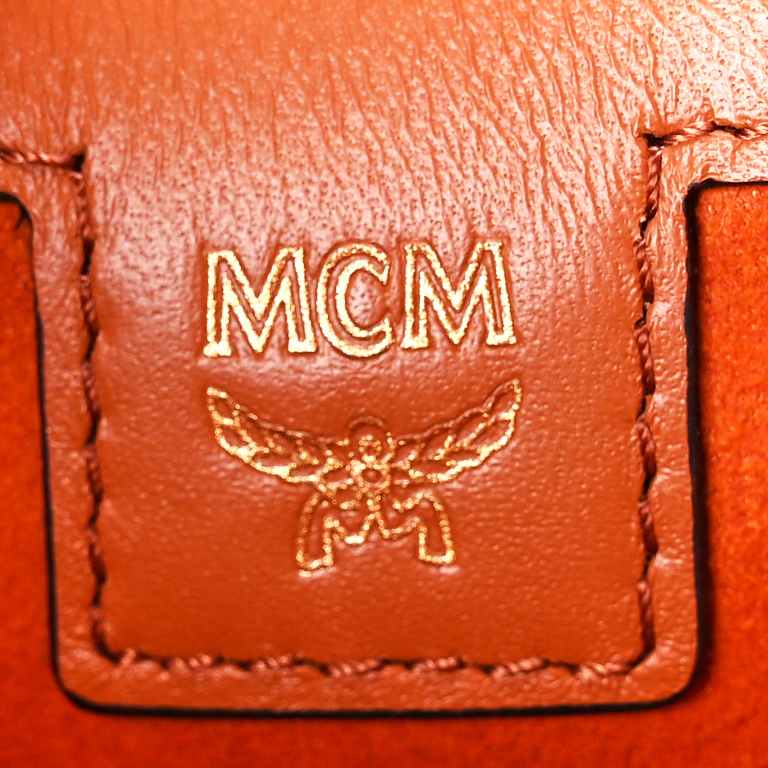 MCM Visetos Mini Patricia Crossbody Pouch Cognac 6 of 11