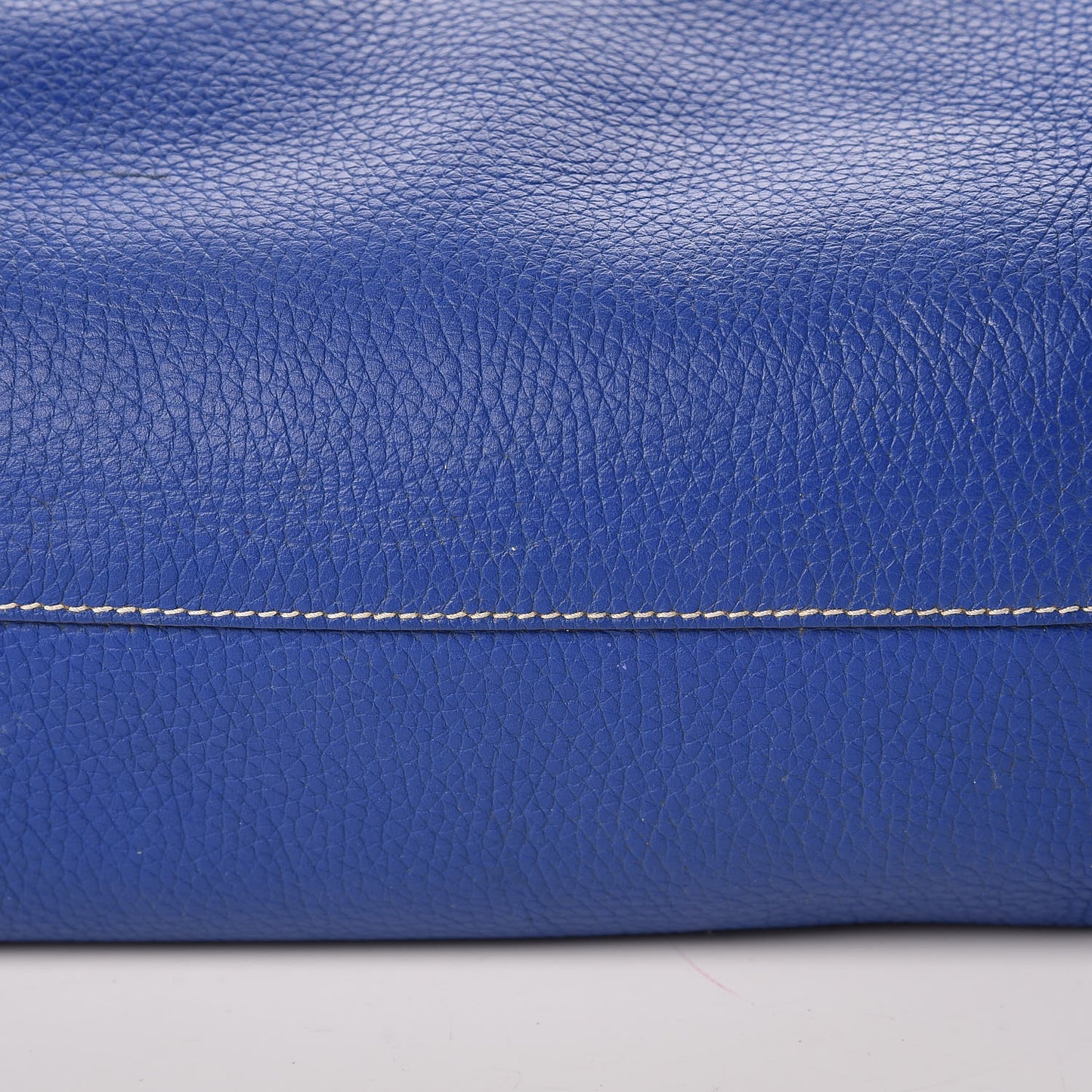 Taurillon Clemence Double Sens 36 Reversible Tote Graphite Bleu Electrique