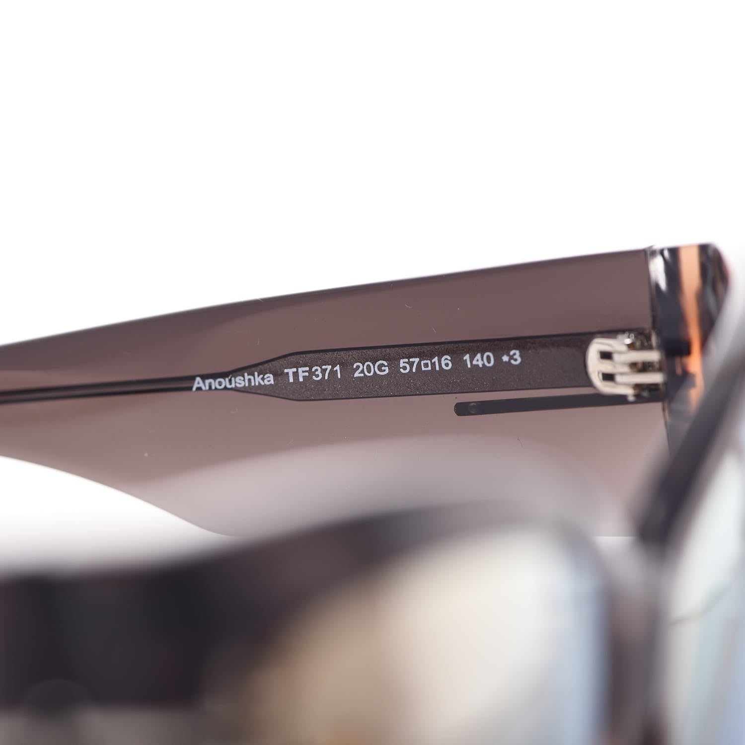 Tom Ford Acetate Anoushka Cat Eye Sunglasses TF371 Melange Grey Peach 5 of 9