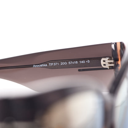 Tom Ford Acetate Anoushka Cat Eye Sunglasses TF371 Melange Grey Peach 5 of 9