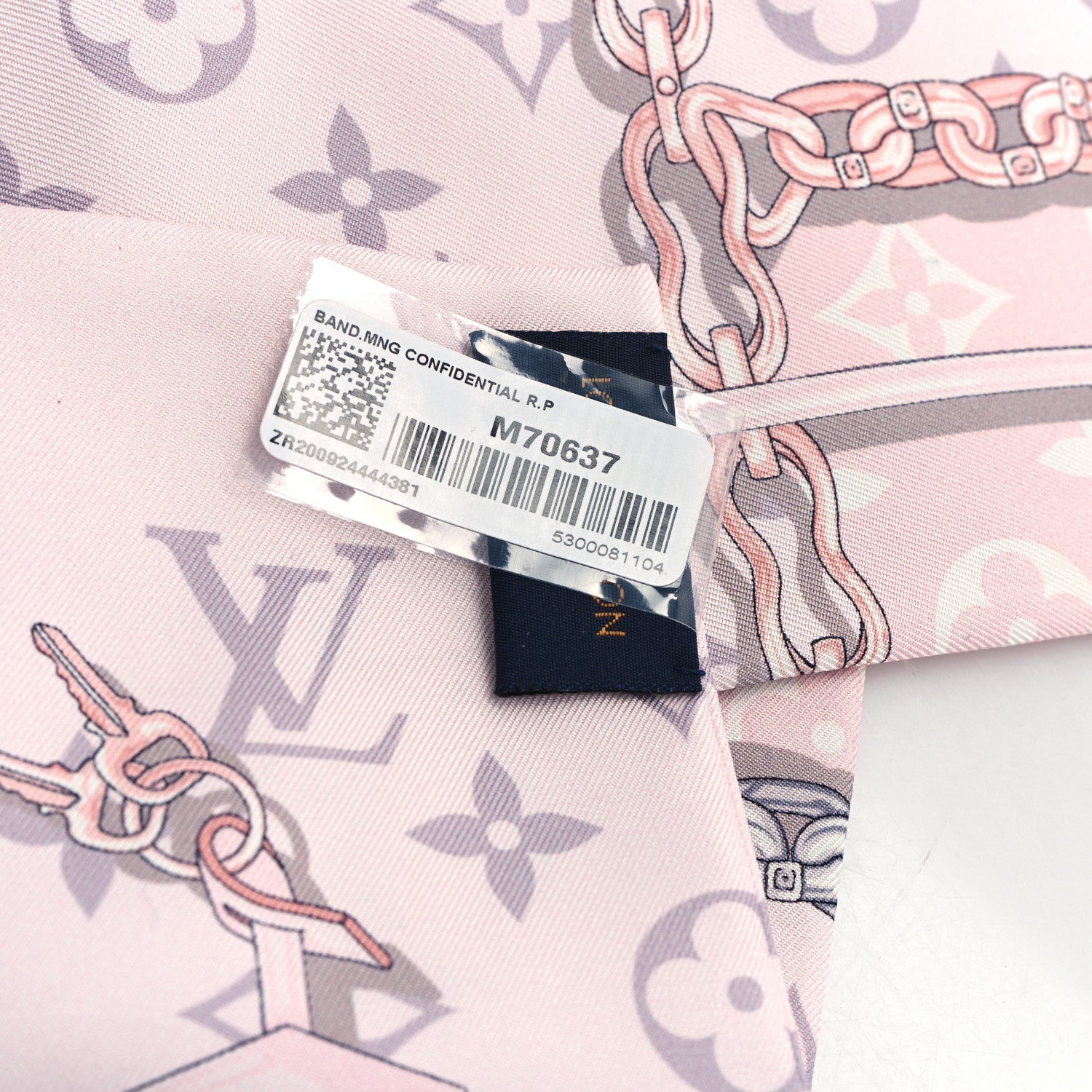 Louis Vuitton Silk Monogram Confidential Bandeau Light Pink 3 of 3