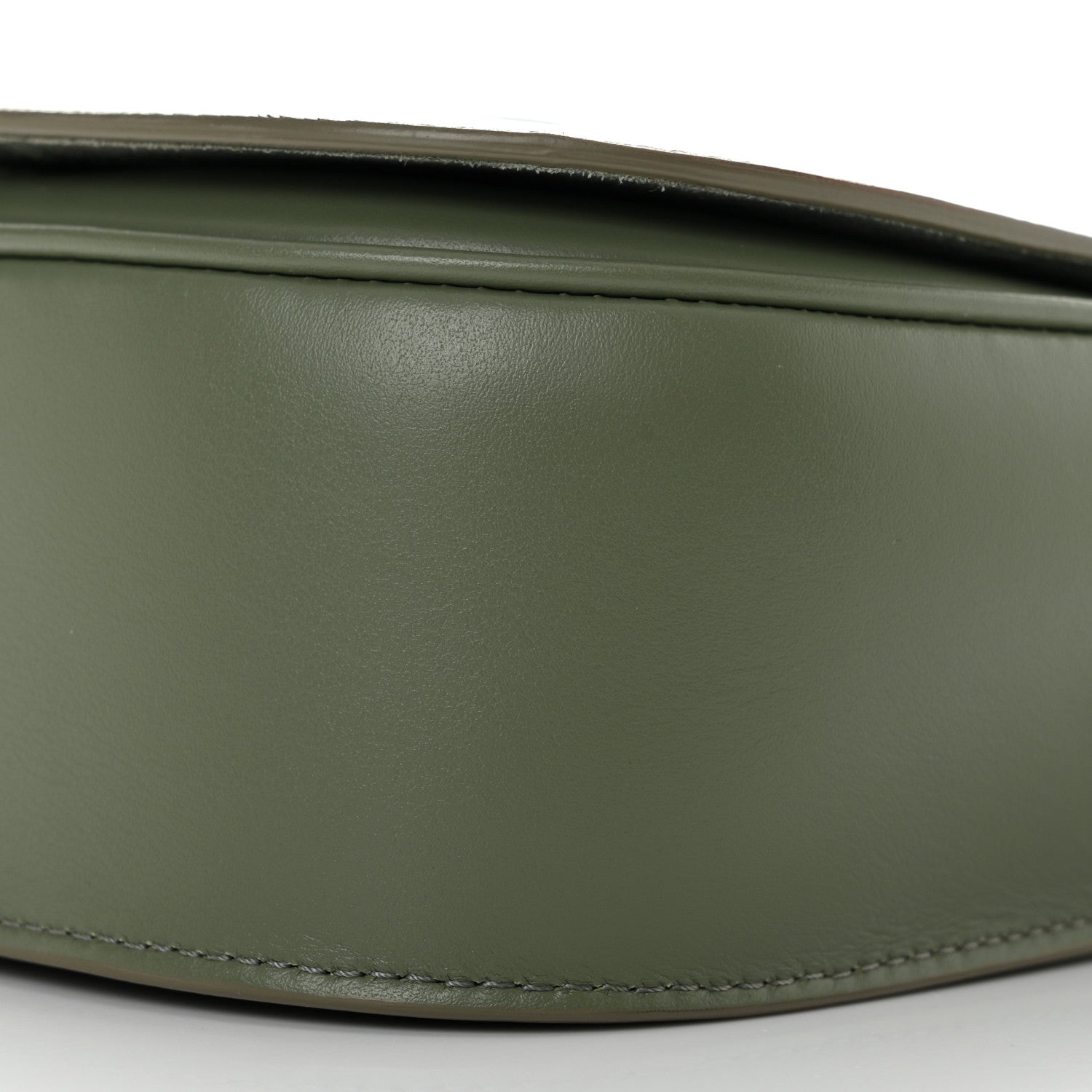 Celine Smooth Calfskin Cuir Triomphe Folco Crossbody Bag Army Green 10 of 12