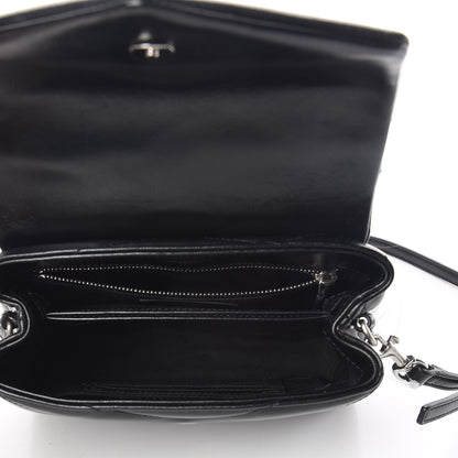 Saint Laurent Calfskin Y Quilted Monogram Toy Loulou Crossbody Bag Black 5 of 11
