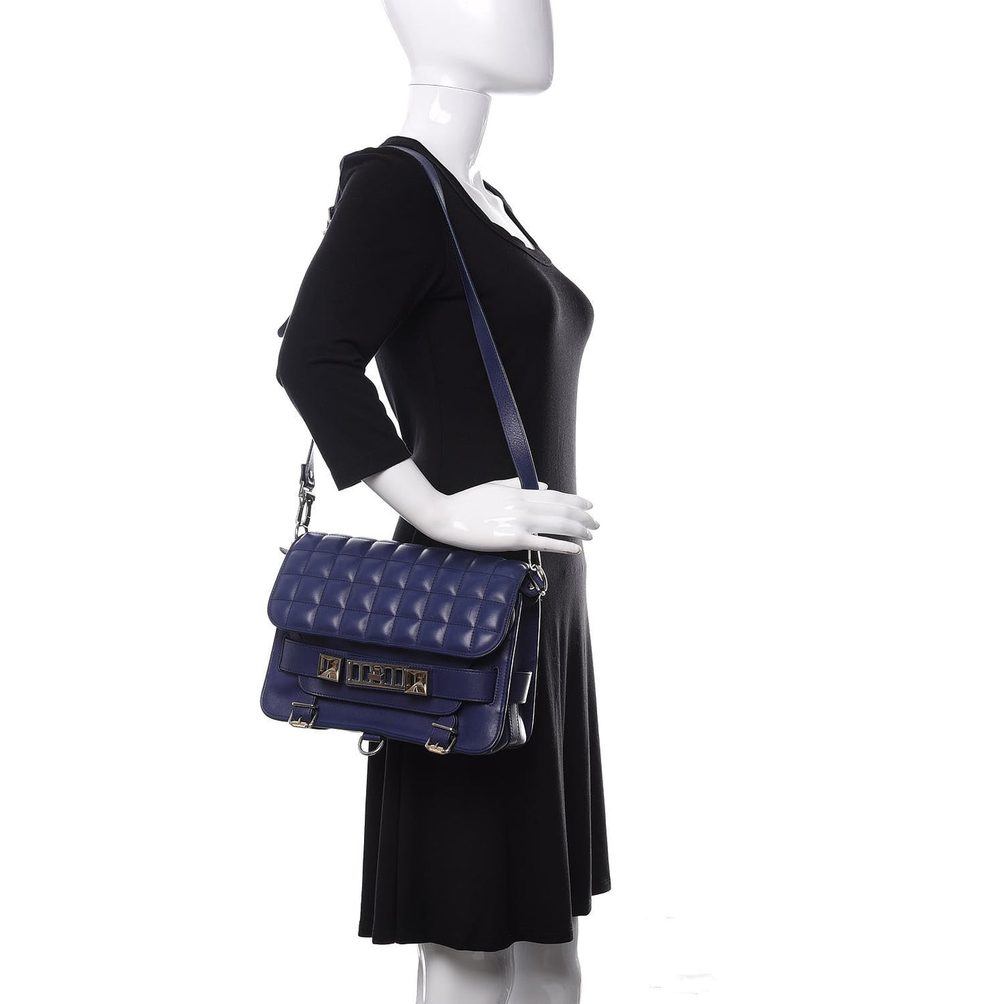 Lambskin Quilted PS11 Classic Shoulder Bag Purple