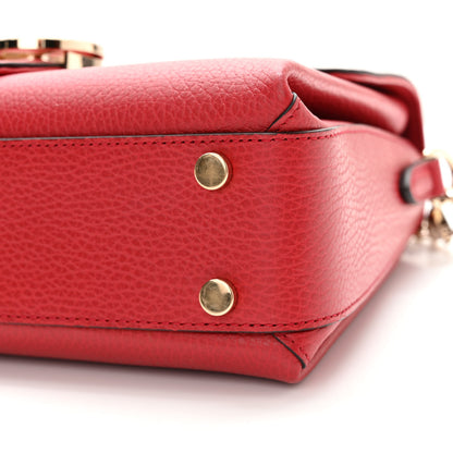Gucci Dollar Calfskin Interlocking G Top Handle Shoulder Bag Red 10 of 11