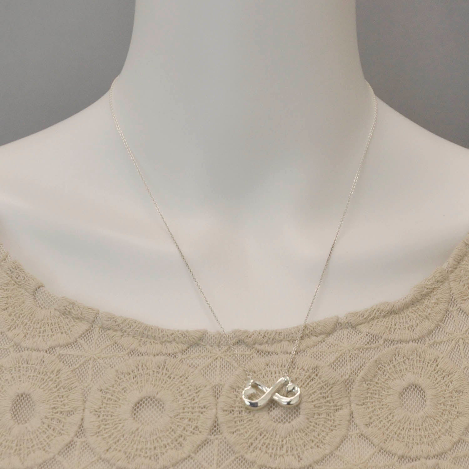 Tiffany Sterling Silver Paloma Picasso Infinity Necklace 2 of 5