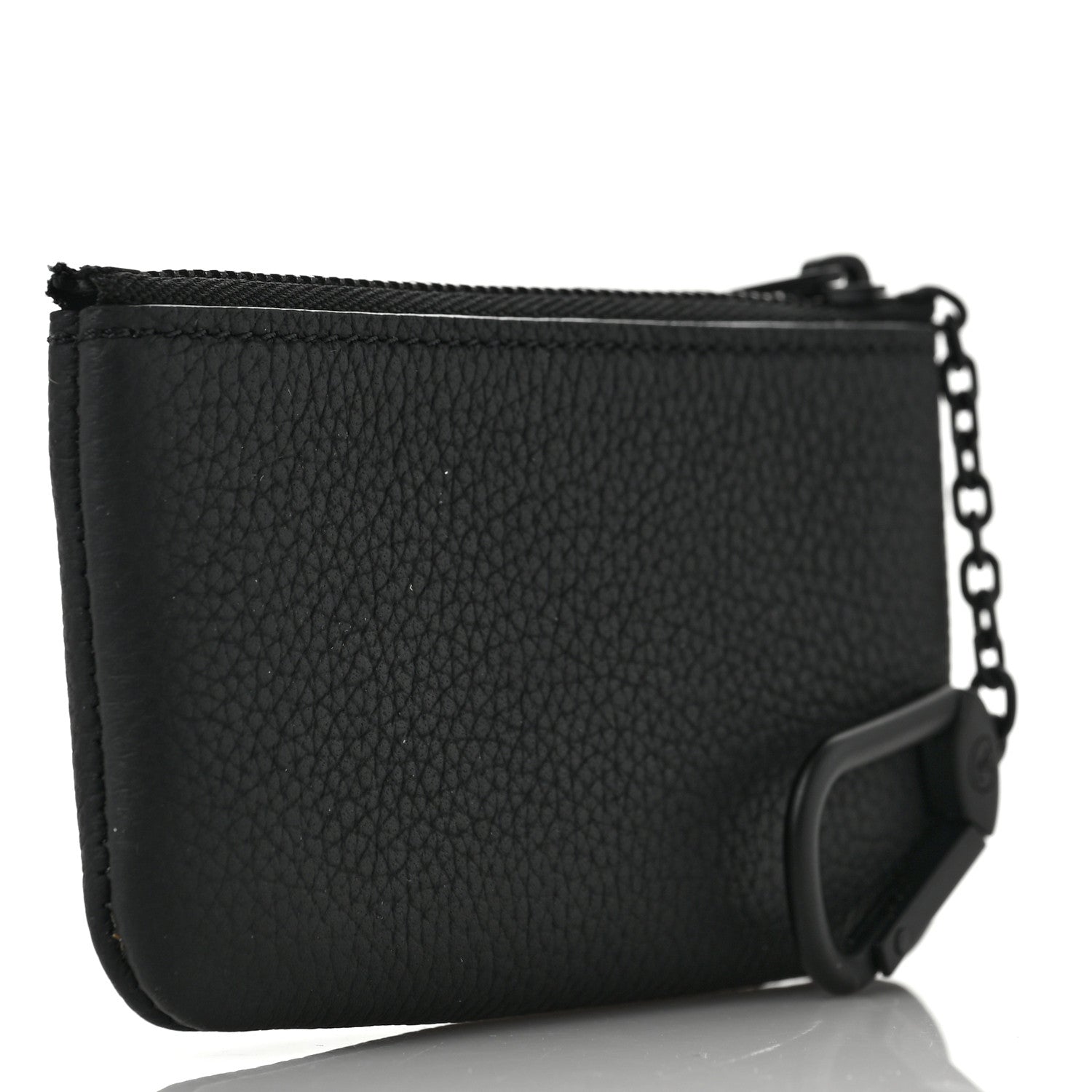 Louis Vuitton Grained Calfskin Aerogram Key Pouch Black 3 of 6