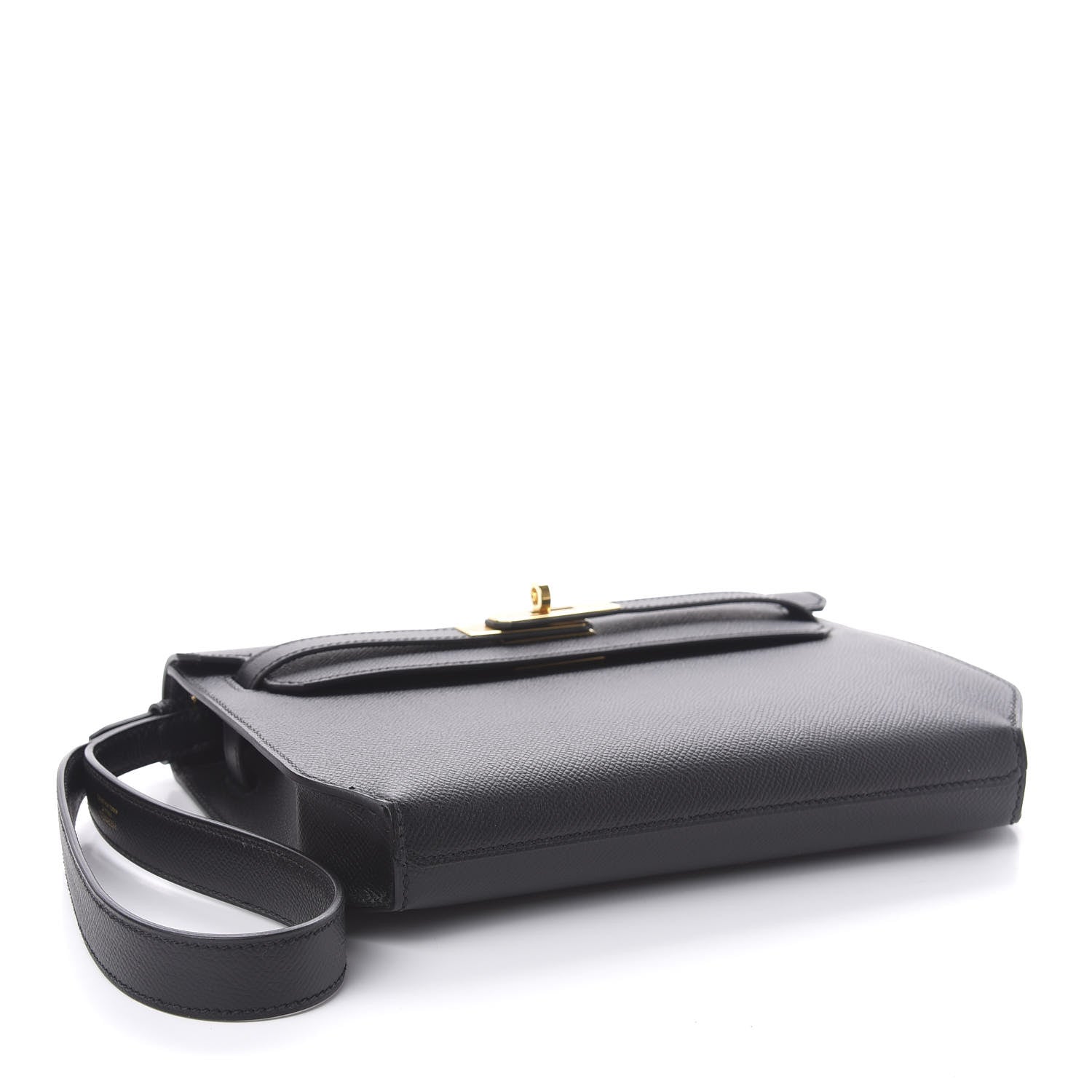 Hermes Epsom Kelly Depeches 25 Pouch Black 4 of 8