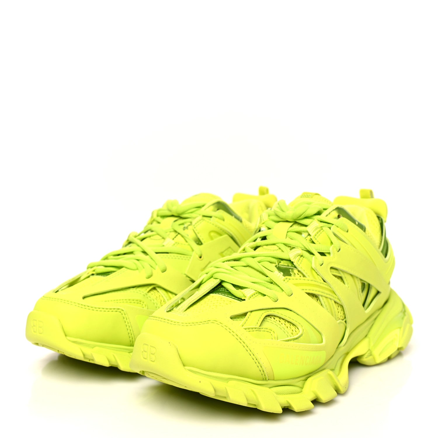 Balenciaga Mesh Rubber Mens Track Sneakers 41 Acid Lime 4 of 10