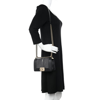 Chanel Galuchat Stingray Small Boy Flap Black 2 of 12