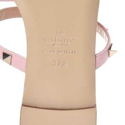 Valentino Garavani Nappa Rockstud Caged Flat Slide Sandals 37.5 Water Rose 6 of 7
