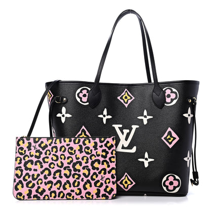 Louis Vuitton Monogram Giant Wild At Heart Neverfull MM Black 1 of 5