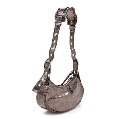 Balenciaga Metallic Agneau Arena Le Cagole Shoulder Bag XS Dark Bronze 4 of 11