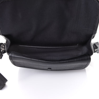 Mulberry x ACNE STUDIOS Crocodile Embossed Calfskin Messenger Bag Black 4 of 4