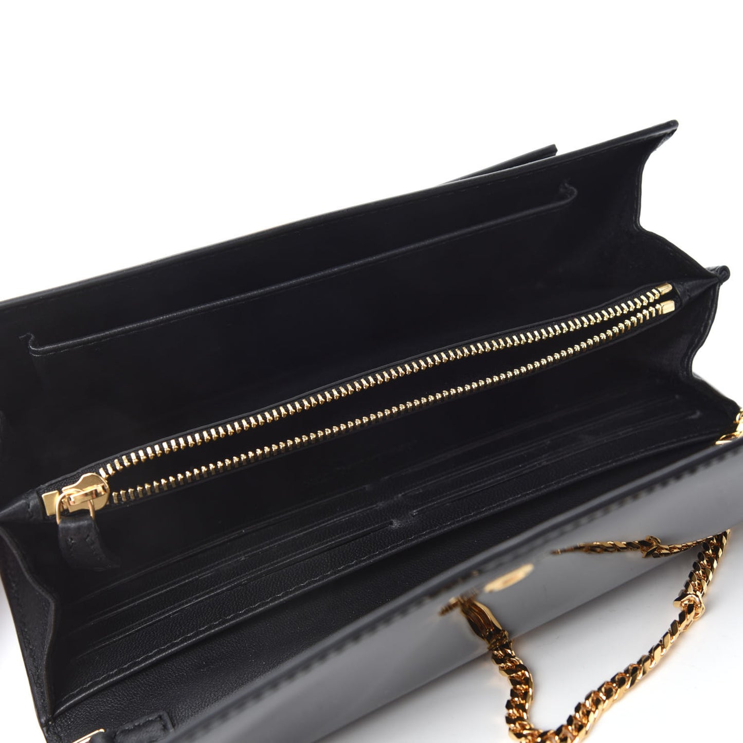 Patent Skull Wallet on Chain Black
