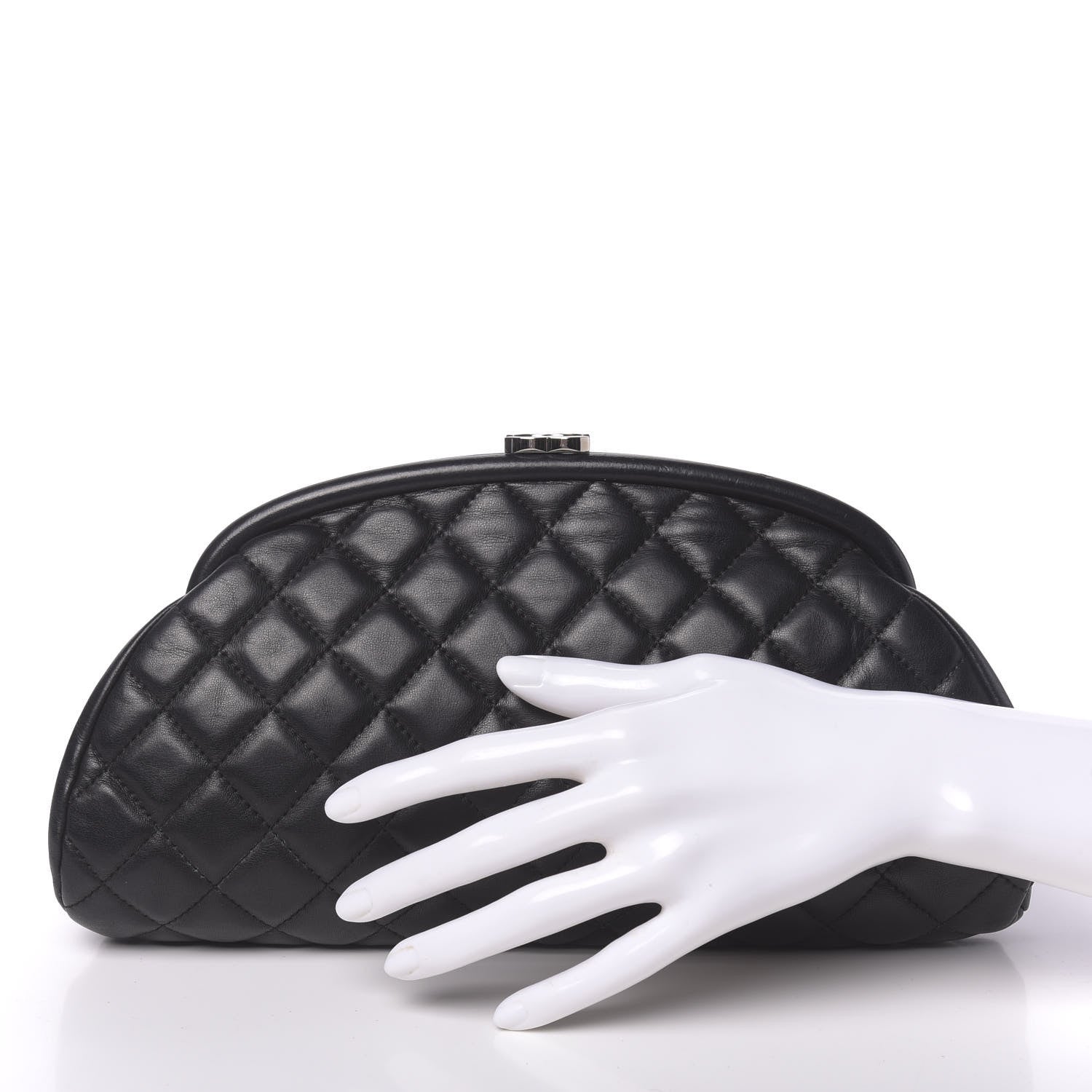 Chanel Lambskin Quilted Timeless Clutch Black 2 of 11