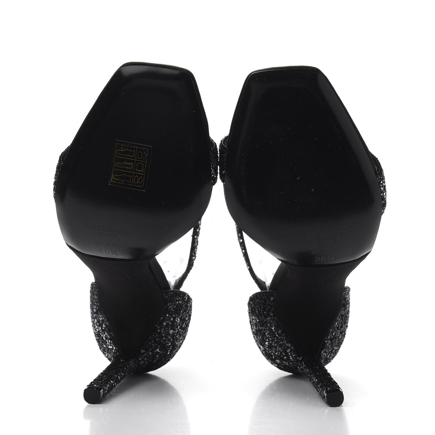Glitter Black Amber 105 Sandals 36.5 Black