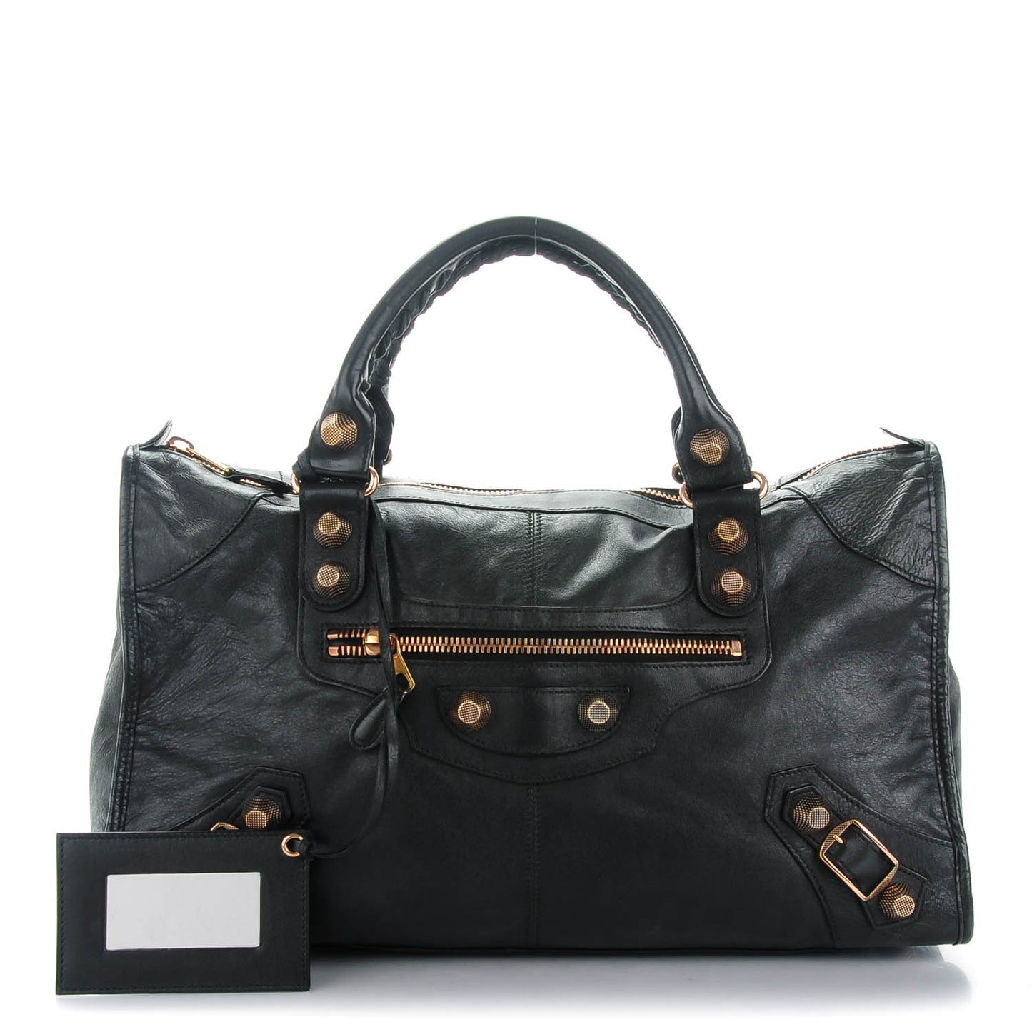 Agneau Giant 21 Rose Gold Hardware Work Black