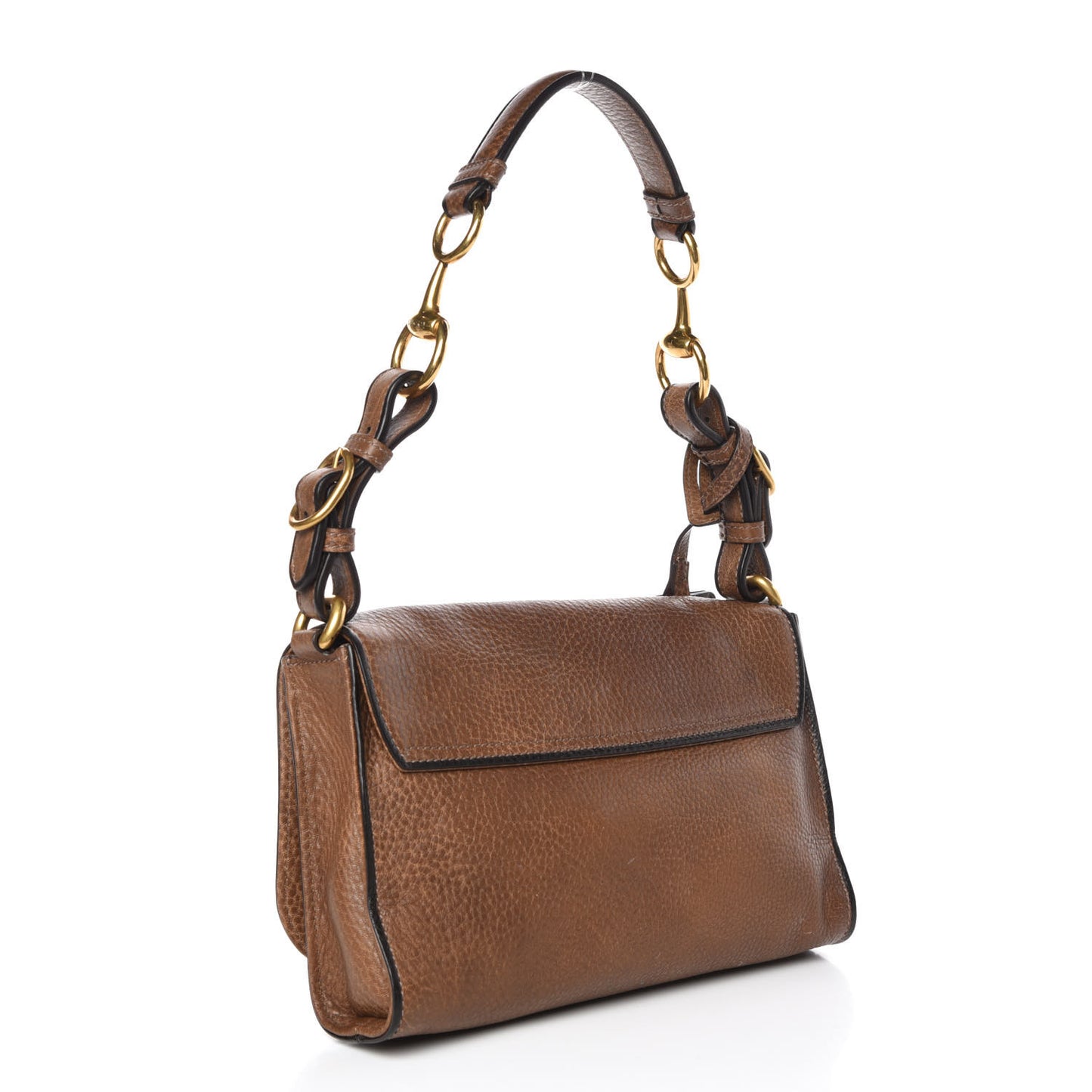 Calfskin Small Harness Shoulder Bag Acero Mushroom